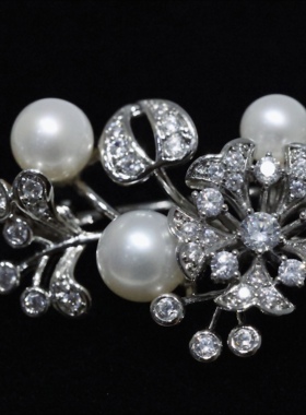 Alice Pearl 繁花珍珠胸针气质优雅天然淡水珍珠百搭设计款铜配饰