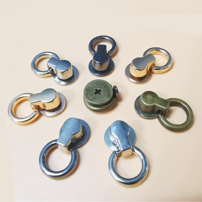 金属箱包改造配件螺丝扣吊耳圆形拎环肩带零件侧边夹五金锁扣挂件