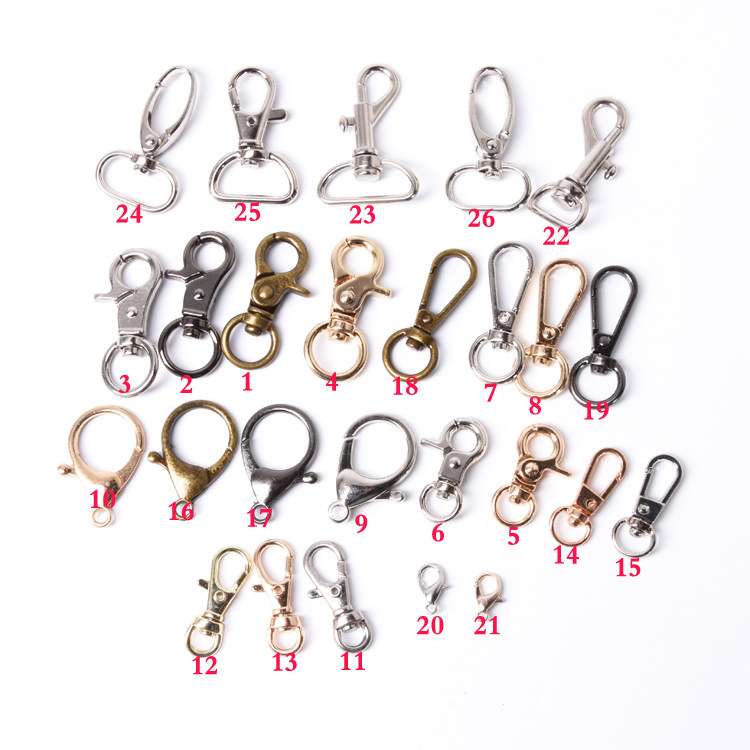 DIY箱包配件 包带扣 直头勾扣 合金扣子狗扣 包包扣子链条扣