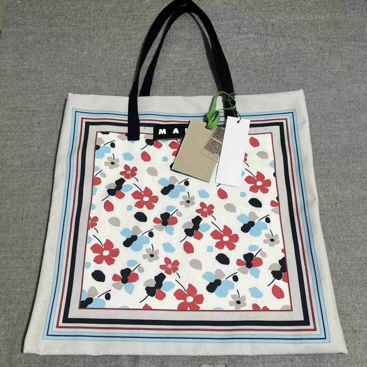 Mar方形款帆布包休闲购物袋手提袋tote bag托特包单肩包