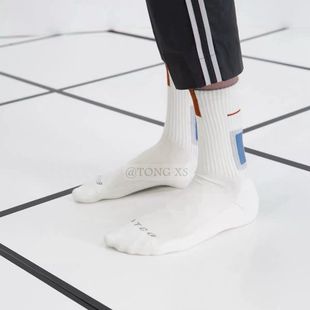 C2H4袜子 乙烯袜 纯棉条纹运动嘻哈滑板袜薄款男女袜情侣短袜