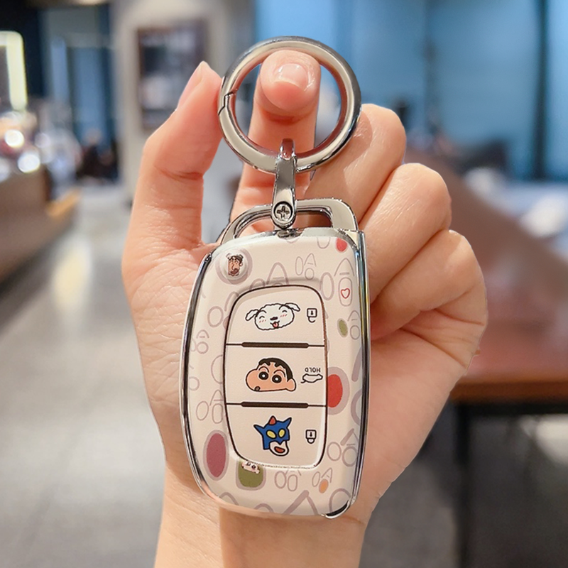 适用北京现代ix35钥匙套名图第七代伊兰特菲斯塔索八沐飒女士壳