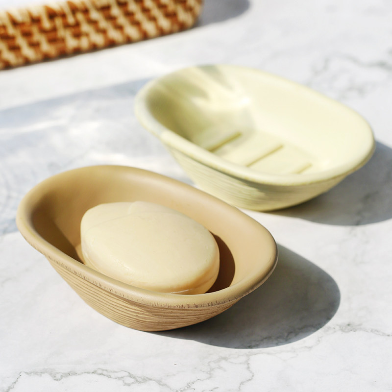 janeouya 创意树纹浴室沥水香皂盒 简约树脂卫生间手工皂肥皂盒子