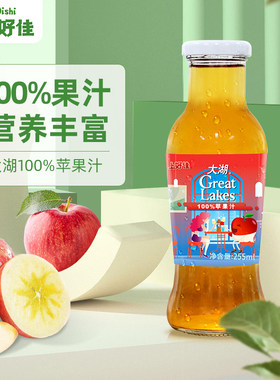 大湖100%苹果汁 聚会果汁 255ml*6瓶