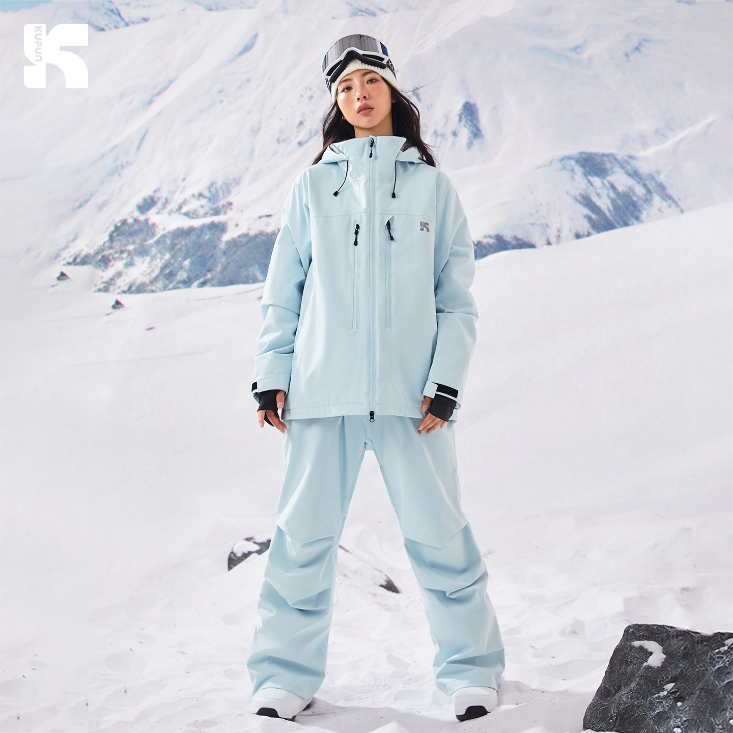 酷峰滑雪服套装女男新款专业雪衣雪裤单板双板装备冬上衣外套防水