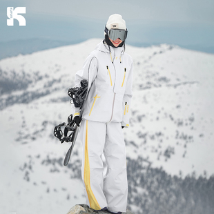 酷峰极光滑雪服套装2025新款3L雪衣雪裤女男外套单板双板防水装备