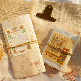 自制手工手帐本成品特种纸混合内芯TN本护照薄本复古文艺手帐素材