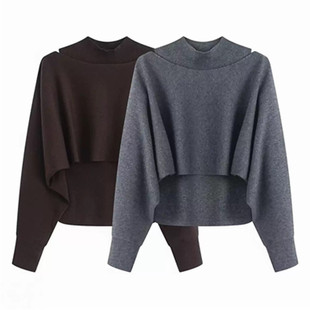 清仓特价 两件套针织衫 NO退换 百搭宽松显瘦蝙蝠袖 毛衣女 时尚