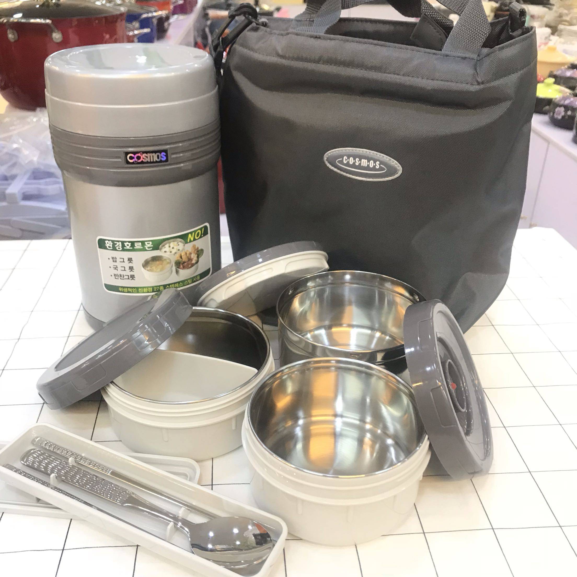 韩国原装进口学生成人大容量超长保温手拎桶式保温饭盒便携便当盒