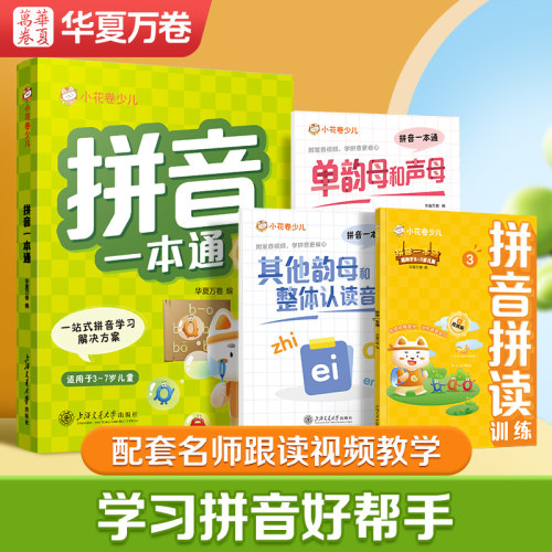 拼音拼读训练幼小衔接一日一练初学者专项强化练习册学习神器幼儿园儿童汉语教材启蒙书幼儿学前每日一练一年级二年级读物
