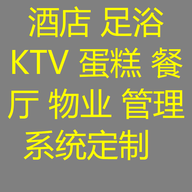 酒店 足浴 KTV 商超 蛋糕店 物业 管理系统定制  电脑软件订制