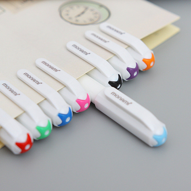 韩国慕娜美多色中性笔 彩色中性笔 手账记号笔 学生水笔套装 包邮