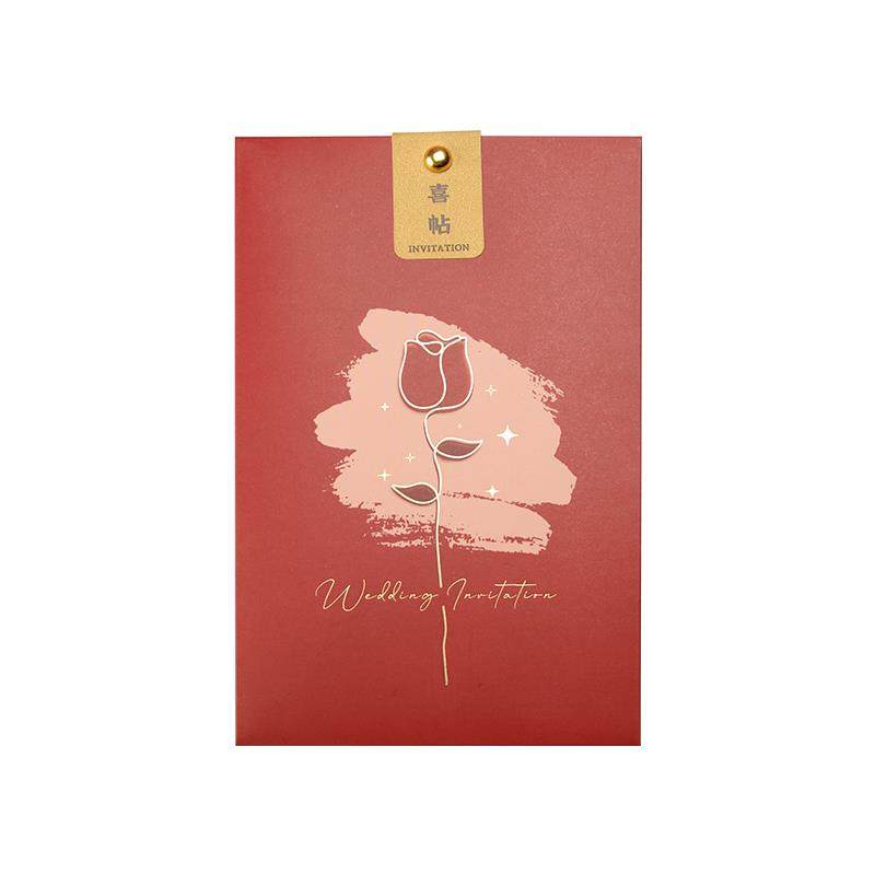 款订婚请柬送日子喜帖结婚邀请函婚礼婚宴定制婚礼高级感大气