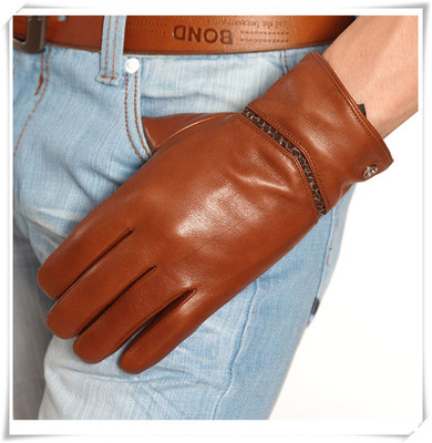 男士冬季保暖户外开车羊皮手套