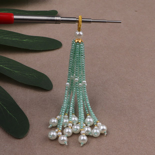 手链文玩佛珠项链吊饰配件女珠子流苏穗子多彩色diy手工串珠配饰