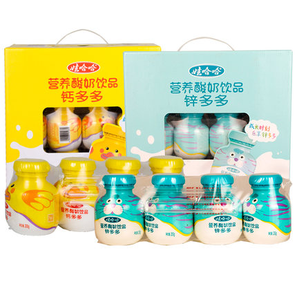 娃哈哈乳酸菌发酵儿童酸奶锌多多钙多多200g*12瓶营养早餐奶包邮