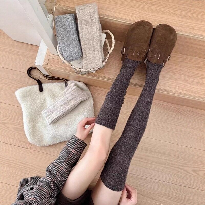 羊毛麻花大腿袜冬季加绒加厚保暖羊绒袜子女防滑护膝长筒袜过膝袜,女士内衣/男士内衣/家居服,连裤袜/打底袜,淘宝优惠券,粉丝福利购,淘宝优惠卷
