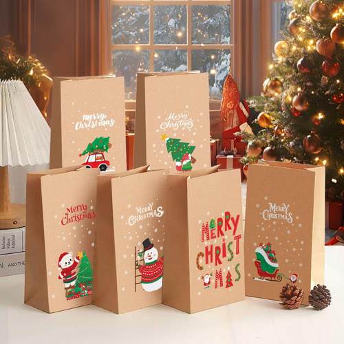 12 Christmas paper bags as holiday gifts12个装圣诞纸袋包装袋
