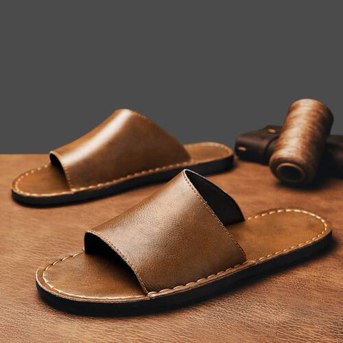Large men's home slippers and cool slippers拖鞋软面凉拖鞋男
