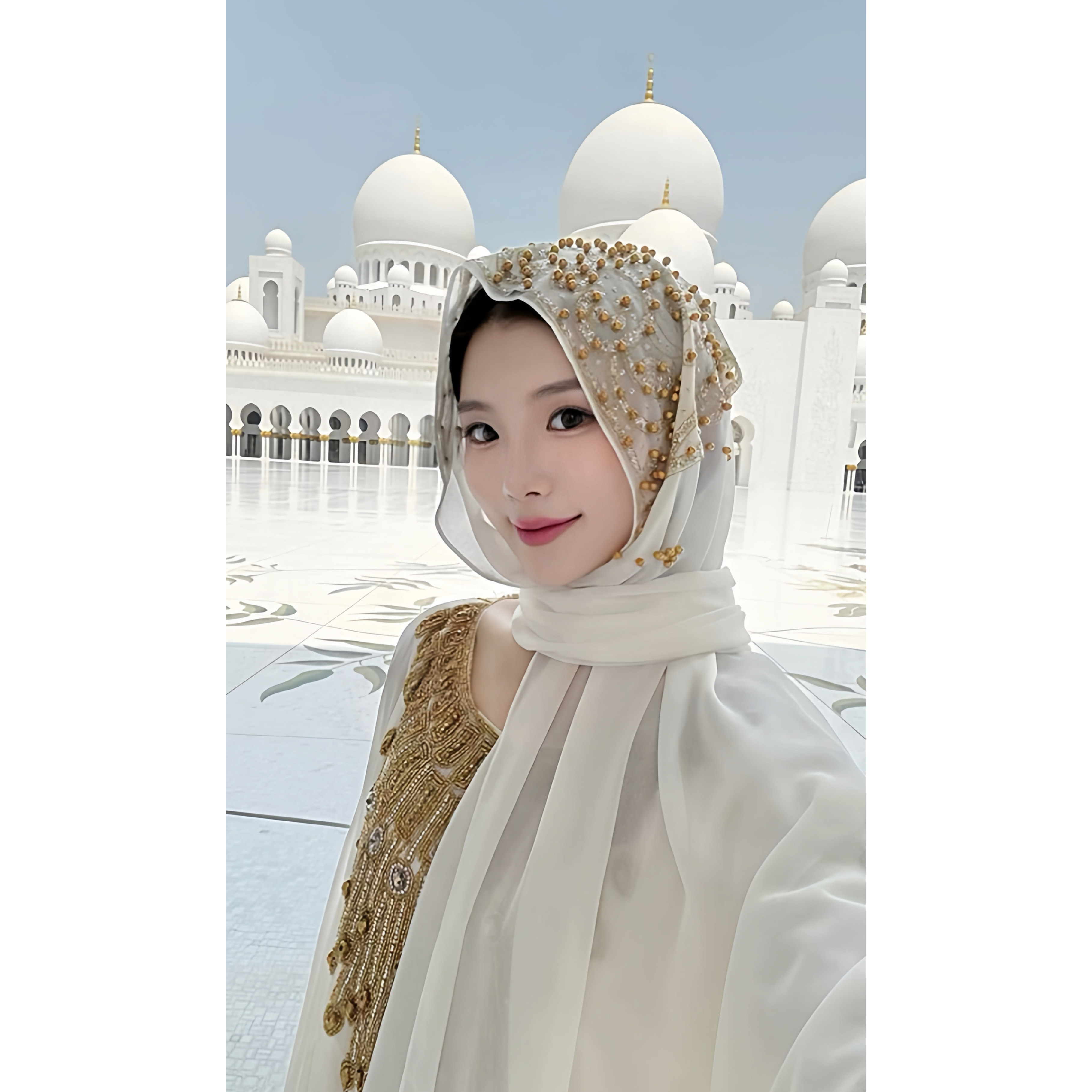 迪拜表演盖头围巾头巾Headscarf ethnic style headscarf