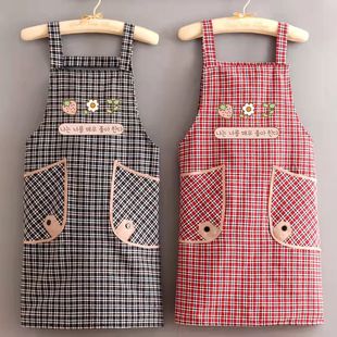 Cotton kitchen cooking apron工作服罩衣防油做饭围裙家用薄