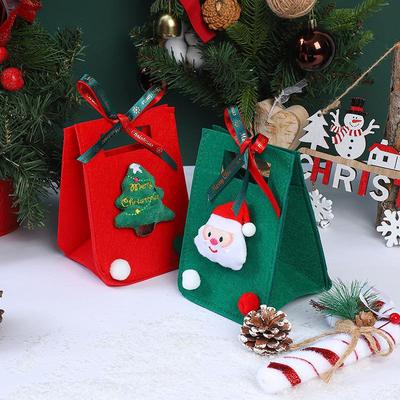 Christmas felt bag apple bag hand-held gift packaging礼品袋