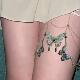 green for butterfly chain Vintage accessory leg sexy women