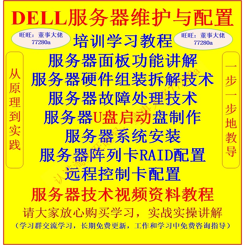 服务器教程戴尔DELL阵列卡RAID配置系统安装U盘启动盘制作视频料 - 实物图