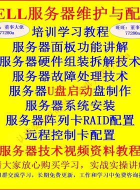 服务器教程戴尔DELL阵列卡RAID配置系统安装U盘启动盘制作视频料