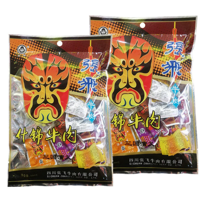 张飞什锦牛肉100g四川阆中特产香辣味牛肉干五香味牛肉混合装零食