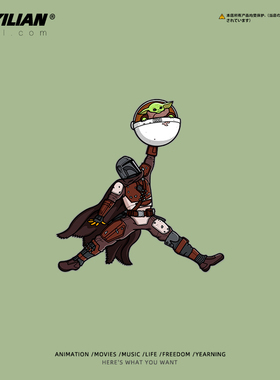 曼达洛人周边T恤尤达宝宝yoda美剧短袖幼年尤达大师男女半袖情侣