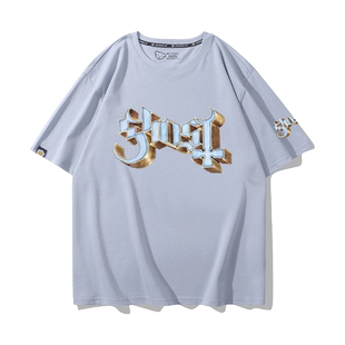 Ghost B.C乐队周边潮流纪念款T恤Papa瑞典硬摇滚乐队男女短袖半袖