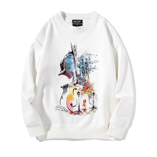 摇滚乐队鼓手架子鼓练鼓服装吉他圆领卫衣演出服BASS键盘主唱衣服