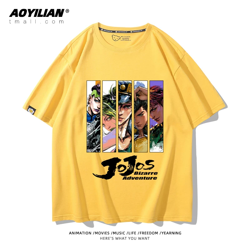 Японское аниме JOJO's Bizarre Adventure футболка короткий рукав для лошадиных гонок лётняя Джонни Джостар хлопковая универсальная