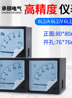 6L2电流表50/5A100/5A 6L2-V频率功率450V500V交流指针式电压表头