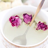 新疆重瓣和田玫瑰干花茶花苞蕾于田大马士革无硫小满玫瑰花100克