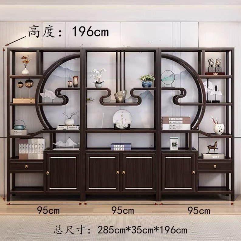 黑檀实木新中式博古架多宝阁