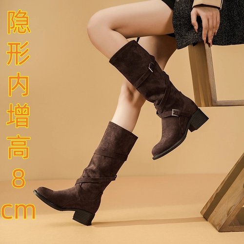 长筒靴2025新款小码增高西部靴子