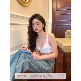 性感大胸显小防下垂美背文胸罩 刺绣蕾丝内衣女薄款 馨帮帮Bra 法式