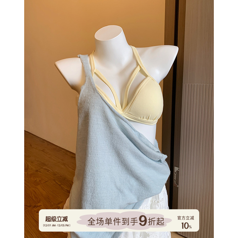 馨帮帮Bra辣妹链条挂脖美背内衣