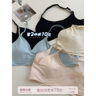 馨帮帮Bra 无痕防凸点兔耳杯内衣女小胸聚拢胸罩轻薄透气显小文胸