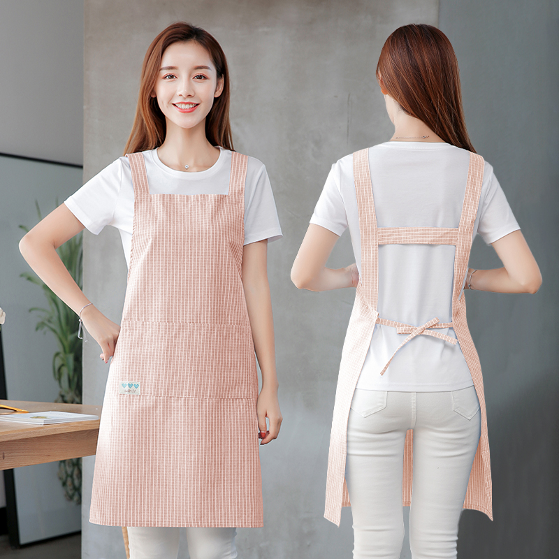 家用围裙厨房日式工作服上班围腰