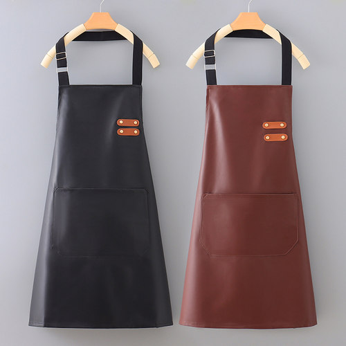 皮围裙家用厨房防水防油餐饮专用