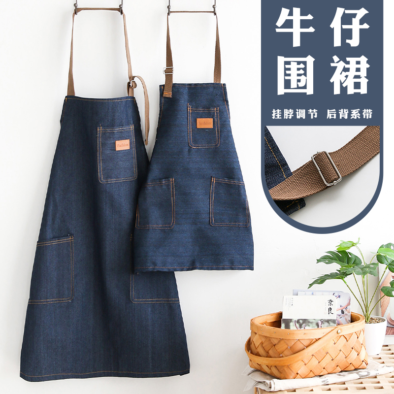 家用厨房围裙工作服女做饭儿童