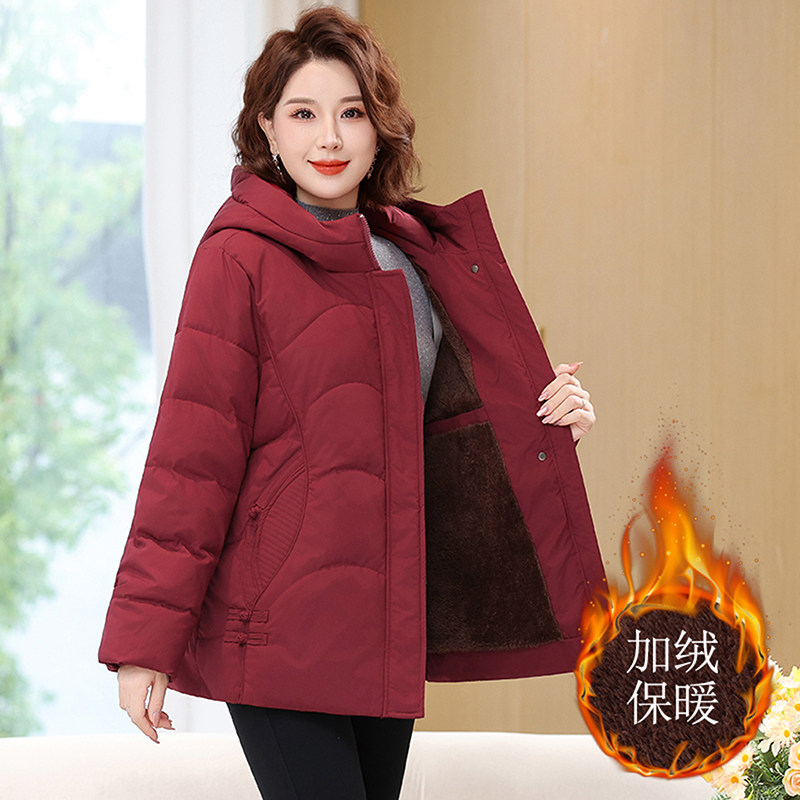 中老年妈妈冬装加绒棉袄200斤短款羽绒棉服奶奶加厚棉衣大码女装,女装/女士精品,中老年女装,淘宝优惠券,粉丝福利购,淘宝优惠卷