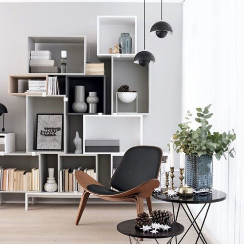丹麦muuto stacked系列自拼装书架/置物架书架自由组合多配件正品