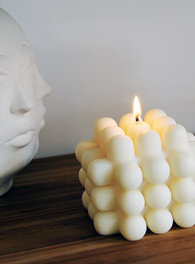 美国进口小众蜡烛andrej urem3D打印立方体堆叠礼物样板房网红ins