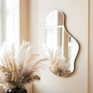饰挂镜北欧风正品 Pond湖泊异形穿衣镜圆形墙面装 LIVING 丹麦ferm