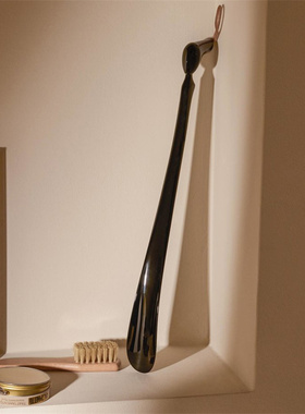 意大利Alessi Germano黑色鞋拔子长柄提鞋器树脂玄关家用礼物正品