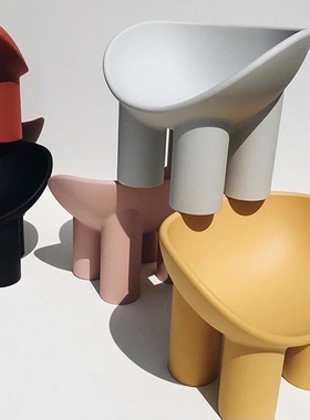 现货 意大利Driade toogood roly poly合作塑料象腿椅户外休闲椅